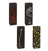 Geschenktasche 88281-SG PREMIUM Wein, allgemein, Kunststoffkordel, sorteiert, 12cm x 38cm