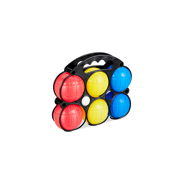 4052025235178 - Relaxdays Boccia Spiel 6 Petanque Kugeln in 3 Farben Kunststoff mit Zielkugel & Tragekorb Boule Set für Kinder bunt 4052025235178 - Relaxdays Boccia Spiel 6 Petanque Kugeln in 3 Farben Kunststoff mit Zielkugel & Tragekorb Boule Set für Kinder bunt