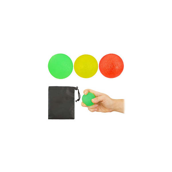 4052025274641 - Fingertrainer Ball im 3er Set Quetschbälle für Handtraining & Stressabbau Schnürbeutel 5cm ø gelb rot grün - Relaxdays 4052025274641 - Fingertrainer Ball im 3er Set Quetschbälle für Handtraining & Stressabbau Schnürbeutel 5cm ø gelb rot grün - Relaxdays