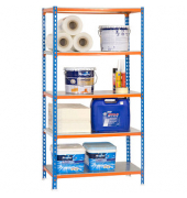 Simonrack Schwerlastregal SIMONCLICK SUPERPLUS 5 8435104937051 orange, blau 110,0 x 50,0 x 200,0 cm