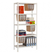 Simonrack Schwerlastregal FILECLICK PLUS 5 8435104939444 weiß 100,0 x 36,0 x 180,0 cm
