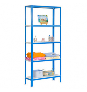 Simonrack Schwerlastregal SIMONHOME CLICK COLOR MINI 5 8435104940174 blau, weiß 80,0 x 30,0 x 160,0 cm