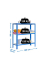Simonrack Schwerlastregal SIMONHOME CLICK COLOR PLUS 3 8435104940259 blau, weiß 100,0 x 30,0 x 90,0 cm