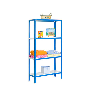 Simonrack Schwerlastregal SIMONHOME CLICK COLOR PLUS 4 8435104940334 blau, weiß 100,0 x 30,0 x 160,0 cm