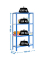 Simonrack Schwerlastregal SIMONHOME CLICK COLOR PLUS 4 8435104940334 blau, weiß 100,0 x 30,0 x 160,0 cm