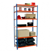 Simonrack Schwerlastregal MADERCLICK 6 8435104955369 orange, blau, braun 90,0 x 40,0 x 250,0 cm