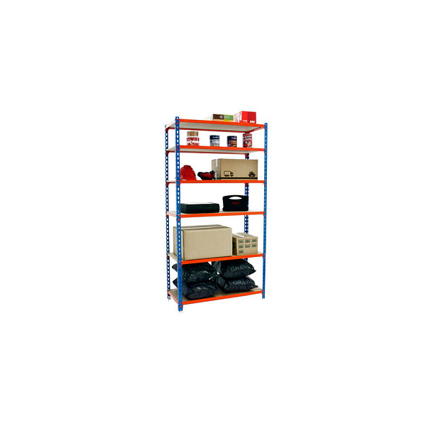 8435104955369 - Schwerlastregal MADERCLICK 6 8435104955369 orange blau braun 900 x 400 x 2500 cm 8435104955369 Simonrack 8435104955369 - Schwerlastregal MADERCLICK 6 8435104955369 orange blau braun 900 x 400 x 2500 cm 8435104955369 Simonrack