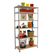 Simonrack Schwerlastregal MADERCLICK SUPERPLUS 6 8435104975305 silber, braun 110,0 x 50,0 x 250,0 cm