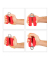 relaxdays Fingertrainer rot, silber