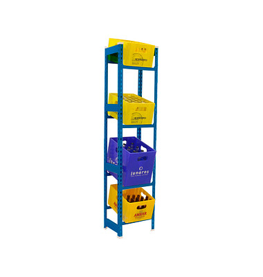 Simonrack Getränkekistenregal SIMONBOTTLE 4 8425437119491 blau 40,0 x 30,0 x 200,0 cm