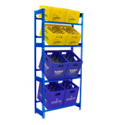 Getränkekistenregal SIMONBOTTLE 4 8425437119507 blau 80,0 x 30,0 x 200,0 cm