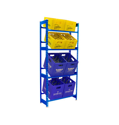 Simonrack Getränkekistenregal SIMONBOTTLE 4 8425437119507 blau 80,0 x 30,0 x 200,0 cm