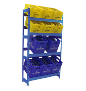Getränkekistenregal SIMONBOTTLE 4 8425437119514 blau 100,0 x 30,0 x 200,0 cm