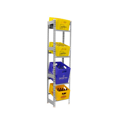 Simonrack Getränkekistenregal SIMONBOTTLE 4 8425437119521 silber 40,0 x 30,0 x 200,0 cm