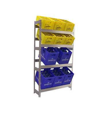 Simonrack Getränkekistenregal SIMONBOTTLE 4 8425437119545 silber 100,0 x 30,0 x 200,0 cm