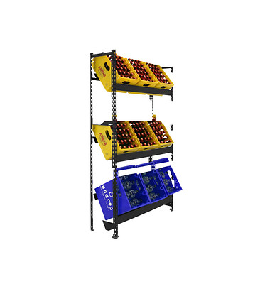 Simonrack Getränkekistenregal SIMONBOTTLE 3 8425437129612 anthrazit 100,0 x 30,0 x 180,0 cm