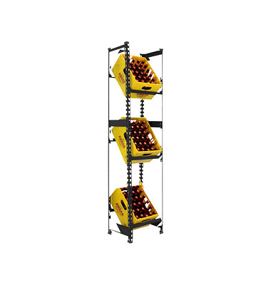 Simonrack Getränkekistenregal SIMONBOTTLE 3 8425437129629 anthrazit 40,0 x 30,0 x 180,0 cm