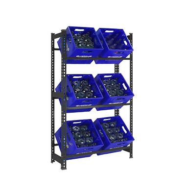 Simonrack Getränkekistenregal SIMONBOTTLE 3 8425437129636 anthrazit 80,0 x 30,0 x 180,0 cm