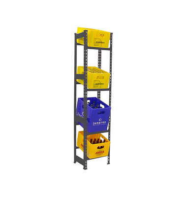 Simonrack Getränkekistenregal SIMONBOTTLE 4 8425437129681 anthrazit 40,0 x 30,0 x 200,0 cm