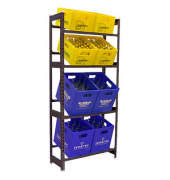 Getränkekistenregal SIMONBOTTLE 4 8425437129698 anthrazit 80,0 x 30,0 x 200,0 cm