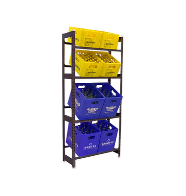 Simonrack Getränkekistenregal SIMONBOTTLE 4 8425437129698 anthrazit 80,0 x 30,0 x 200,0 cm