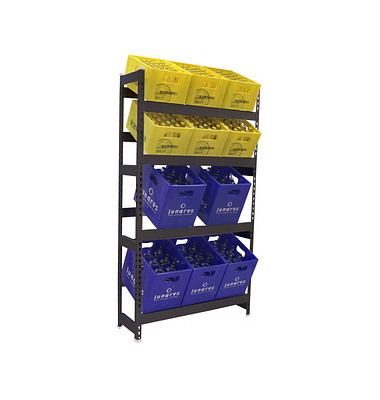 Simonrack Getränkekistenregal SIMONBOTTLE 4 8425437129704 anthrazit 100,0 x 30,0 x 200,0 cm