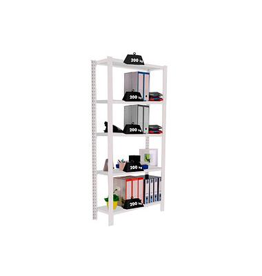 Simonrack Schwerlastregal OFFICCLICK 5 8435104914267 weiß 90,0 x 30,0 x 210,0 cm