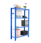 Simonrack Schwerlastregal OFFICCLICK 4 8435104916407 blau, weiß 90,0 x 30,0 x 150,0 cm