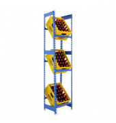 Getränkekistenregal SIMONBOTTLE 3 8435104962442 blau 40,0 x 30,0 x 180,0 cm