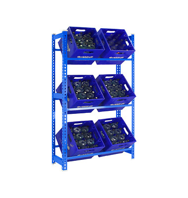 Simonrack Getränkekistenregal SIMONBOTTLE 3 8435104962459 blau 80,0 x 30,0 x 180,0 cm