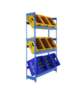 Getränkekistenregal SIMONBOTTLE 3 8435104962466 blau 100,0 x 30,0 x 180,0 cm