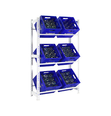 Simonrack Getränkekistenregal SIMONBOTTLE 3 8435104962558 weiß 80,0 x 30,0 x 180,0 cm
