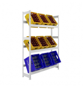 Getränkekistenregal SIMONBOTTLE 3 8435104962565 weiß 100,0 x 30,0 x 180,0 cm