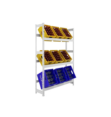 Simonrack Getränkekistenregal SIMONBOTTLE 3 8435104962565 weiß 100,0 x 30,0 x 180,0 cm