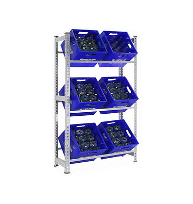 Simonrack Getränkekistenregal SIMONBOTTLE 3 8435104962657 silber 80,0 x 30,0 x 180,0 cm