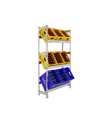 Simonrack Getränkekistenregal SIMONBOTTLE 3 8435104962664 silber 100,0 x 30,0 x 180,0 cm