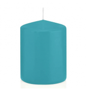Stumpenkerzen 618315.032 azurblau 80x60mm (HxØ) ca. 29 Stunden Brenndauer