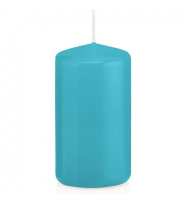 Stumpenkerzen 618317.032 azurblau 120x60mm (HxØ) ca. 40 Stunden Brenndauer