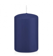 Stumpenkerzen 618308.006 ohne dunkelblau 80x50mm (Hx&Oslash;) ca. 18 Stunden Brenndauer
