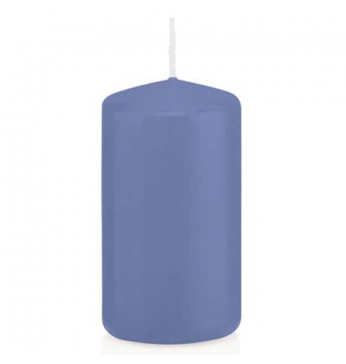 Stumpenkerzen 618317.124 grau/blau 120x60mm (HxØ) ca. 40 Stunden Brenndauer