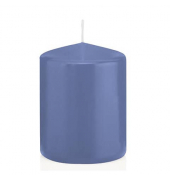 Stumpenkerzen 618315.124 grau/blau 80x60mm (HxØ) ca. 29 Stunden Brenndauer