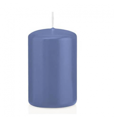 Stumpenkerzen 618308.124 grau/blau 80x50mm (HxØ) ca. 18 Stunden Brenndauer