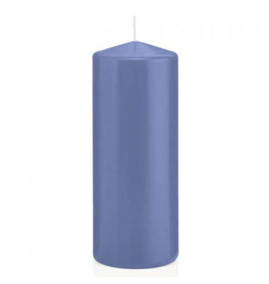 Stumpenkerzen 618318.124 grau/blau 150x60mm (HxØ) ca. 54 Stunden Brenndauer