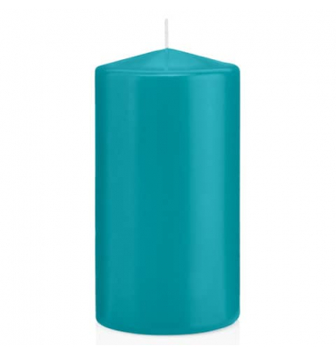 Stumpenkerzen 618323.032 azurblau 150x80mm (HxØ) ca. 69 Stunden Brenndauer
