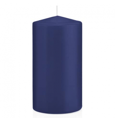 Stumpenkerzen 618323.006 dunkelblau 150x80mm (HxØ) ca. 69 Stunden Brenndauer