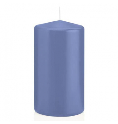 Stumpenkerzen 618354.124 grau/blau 130x70mm (HxØ) ca. 52 Stunden Brenndauer