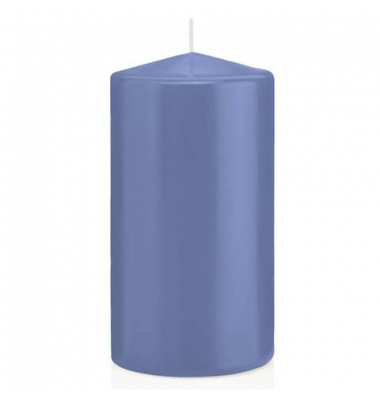 Stumpenkerzen 618323.124 grau/blau 150x80mm (HxØ) ca. 69 Stunden Brenndauer