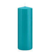 Stumpenkerzen 618326.032 azurblau 200x70mm (HxØ) ca. 103 Stunden Brenndauer