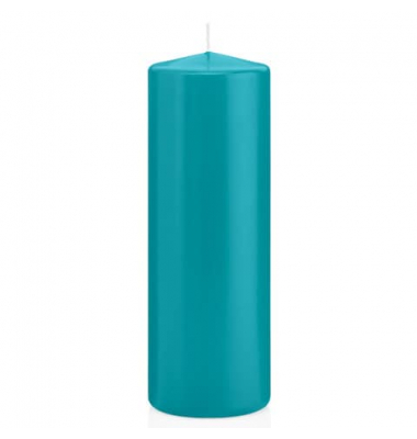 Stumpenkerzen 618326.032 azurblau 200x70mm (HxØ) ca. 103 Stunden Brenndauer