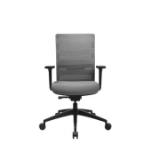 B&uuml;rodrehstuhl SITNESS AIRWORK, schwarz/grau / schwarz, mit Armlehnen, bis 110kg, ohne Kopfst&uuml;tze